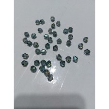 Бусины стеклянные Биконе 8 мм цв. серо-зеленый АВ, цена за 20 шт